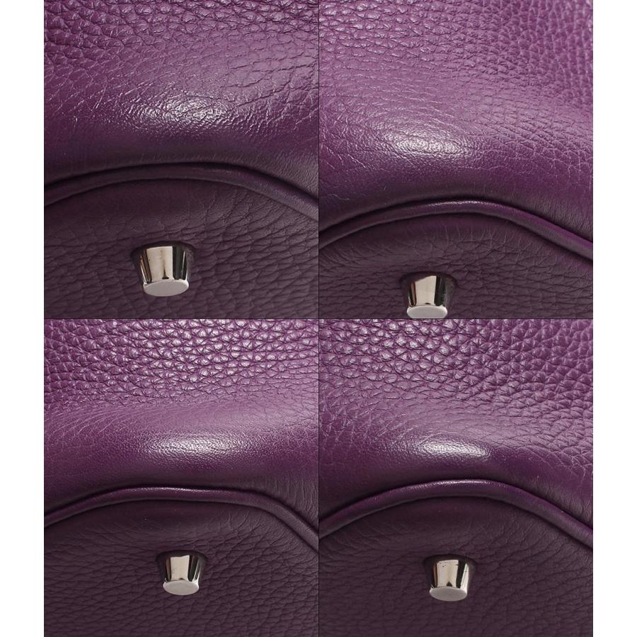 エルメス レザーハンドバッグ □P刻印 シルバー金具 ピコタン