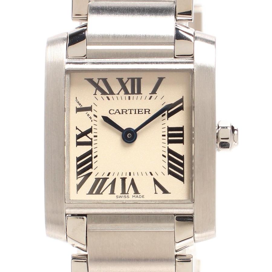 カルティエ 腕時計 タンクフランセーズウォッチ SM クオーツ W51008Q3