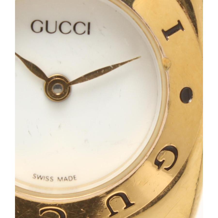 GUCCI グッチ クォーツ レディース腕時計 6300L 箱付き GUCCI グッチ 時計 ホースビット レディース ゴールド 黒文字盤