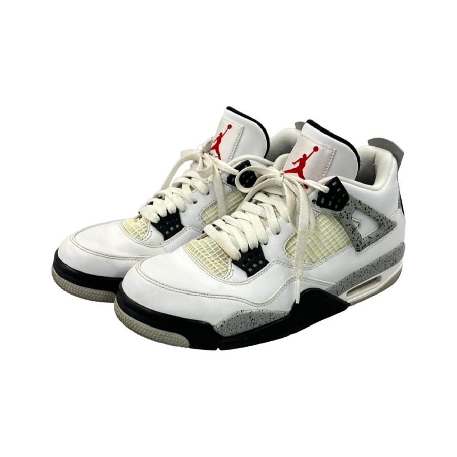 白いシュナイザー。珍しい。レトロ。 ナイキ ミドルカットスニーカー エアジョーダン4 レトロ OG 840606-192