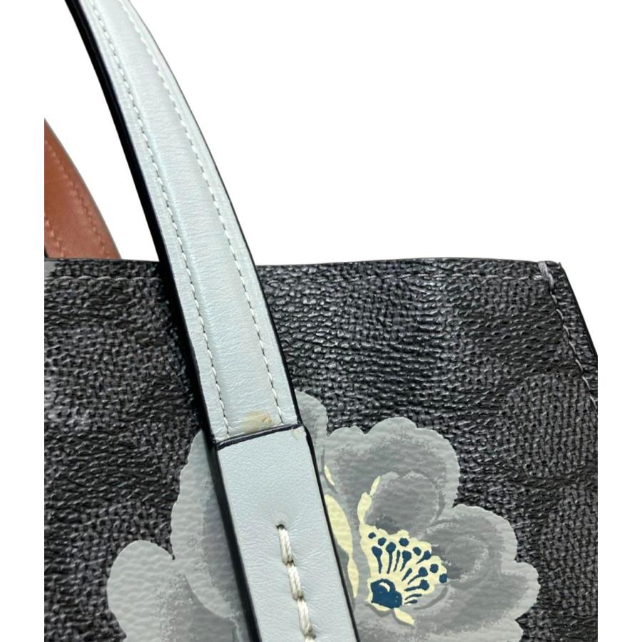 コーチ 2wayハンドバッグ ショルダーバッグ 斜め掛け フラワー柄