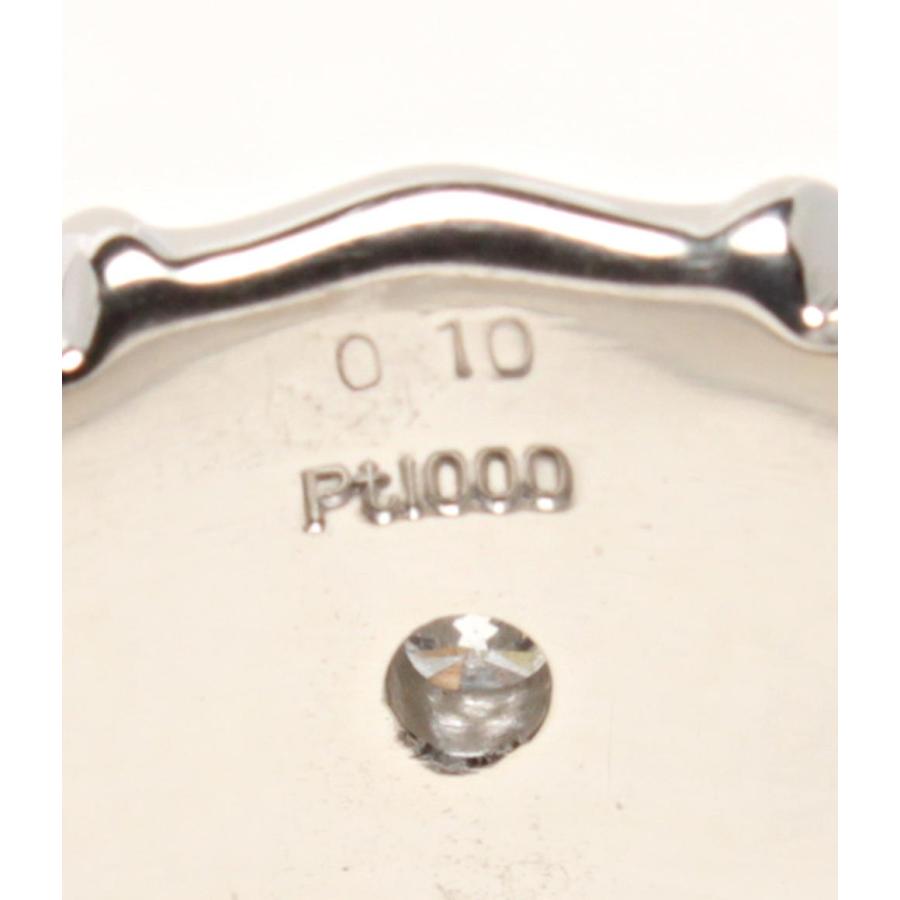 美品 Pt1000 リング 指輪 ダイヤ0.10ct レディース SIZE 15号 中古