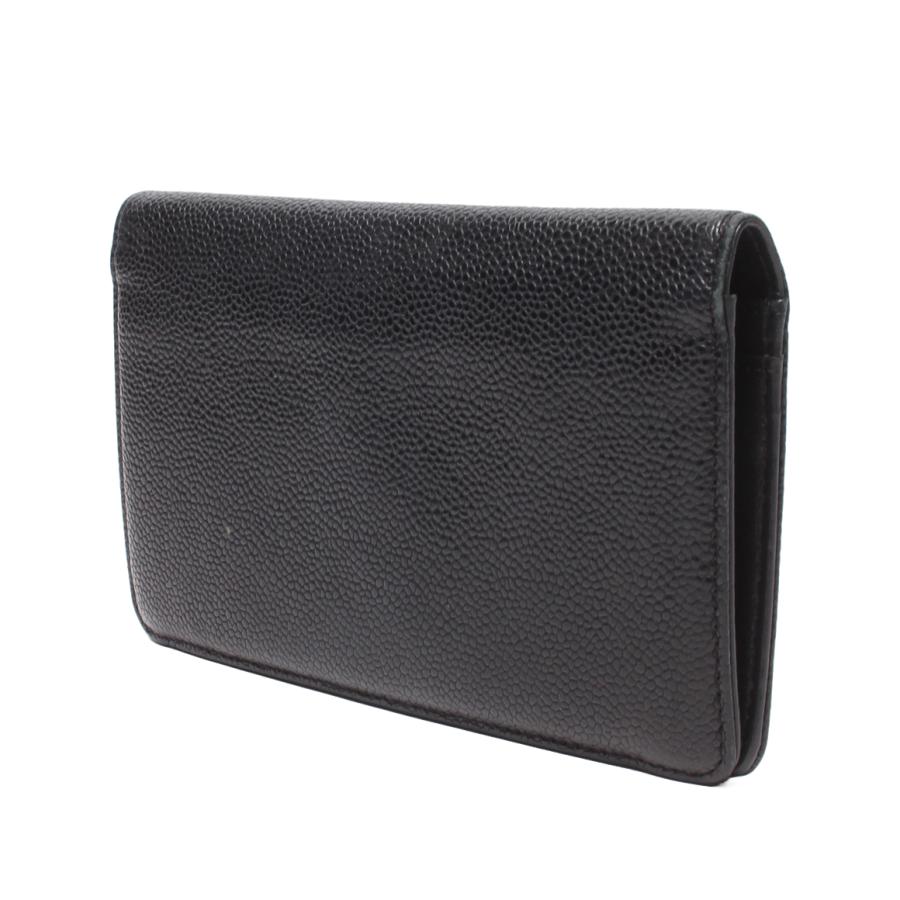 シャネル 長財布 キャビアスキン ココマーク A48651 レディース CHANEL 