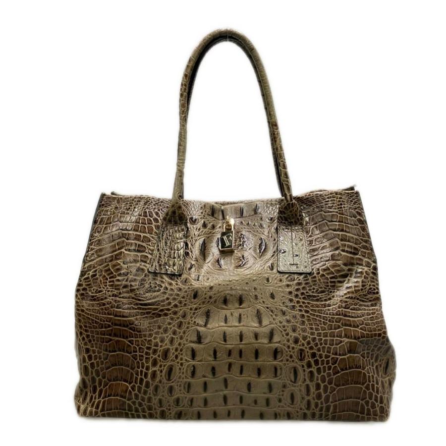 FURLA フルラ 本革 クロコ型押しレザー ミニ スクエア トートバッグ FURLA フルラ 本革 クロコ型押しレザー ミニ スクエア トート