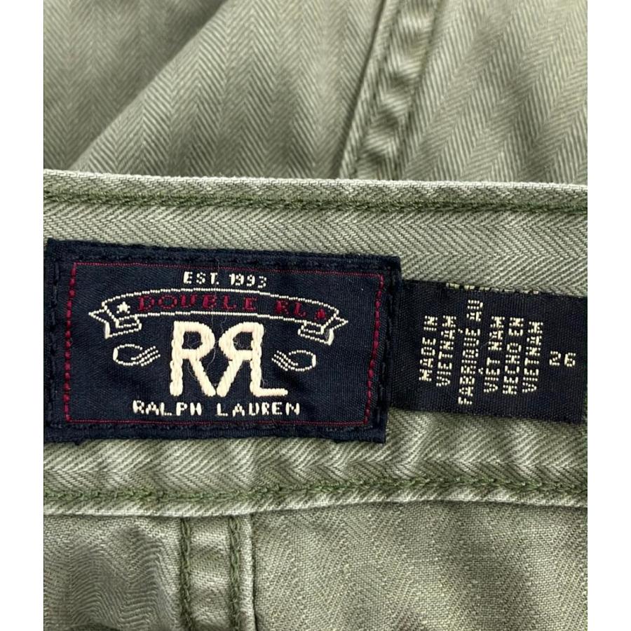 美品 ダブルアールエル ヘリンボーンツイル カーゴパンツ レディース