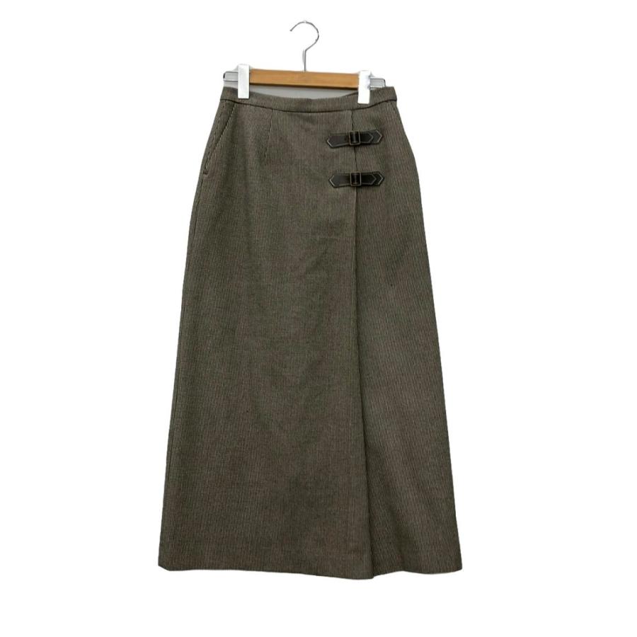 美品 スリードッツ ロングスカート 千鳥格子 レディース SIZE S
