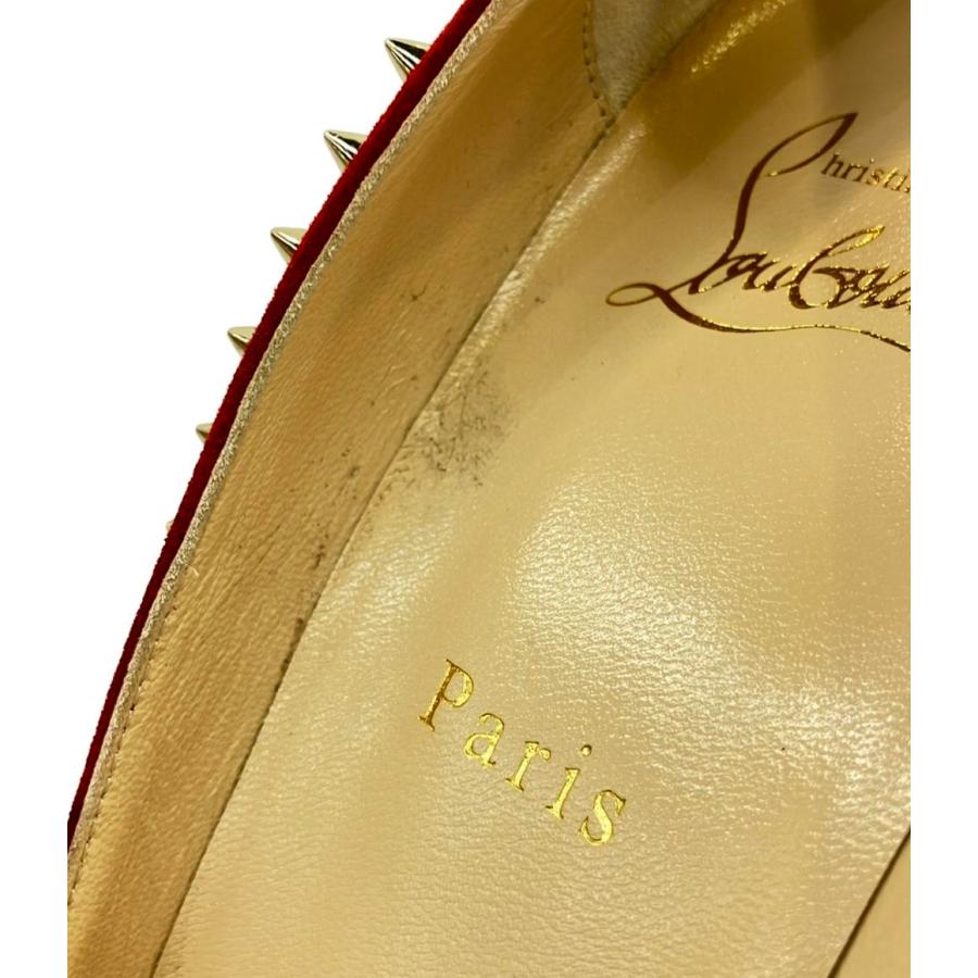 Christian Louboutinスタッズ付きポインテッドトゥパンプス 38 美品 クリスチャンルブタン スタッズポインテッドトゥピンヒール