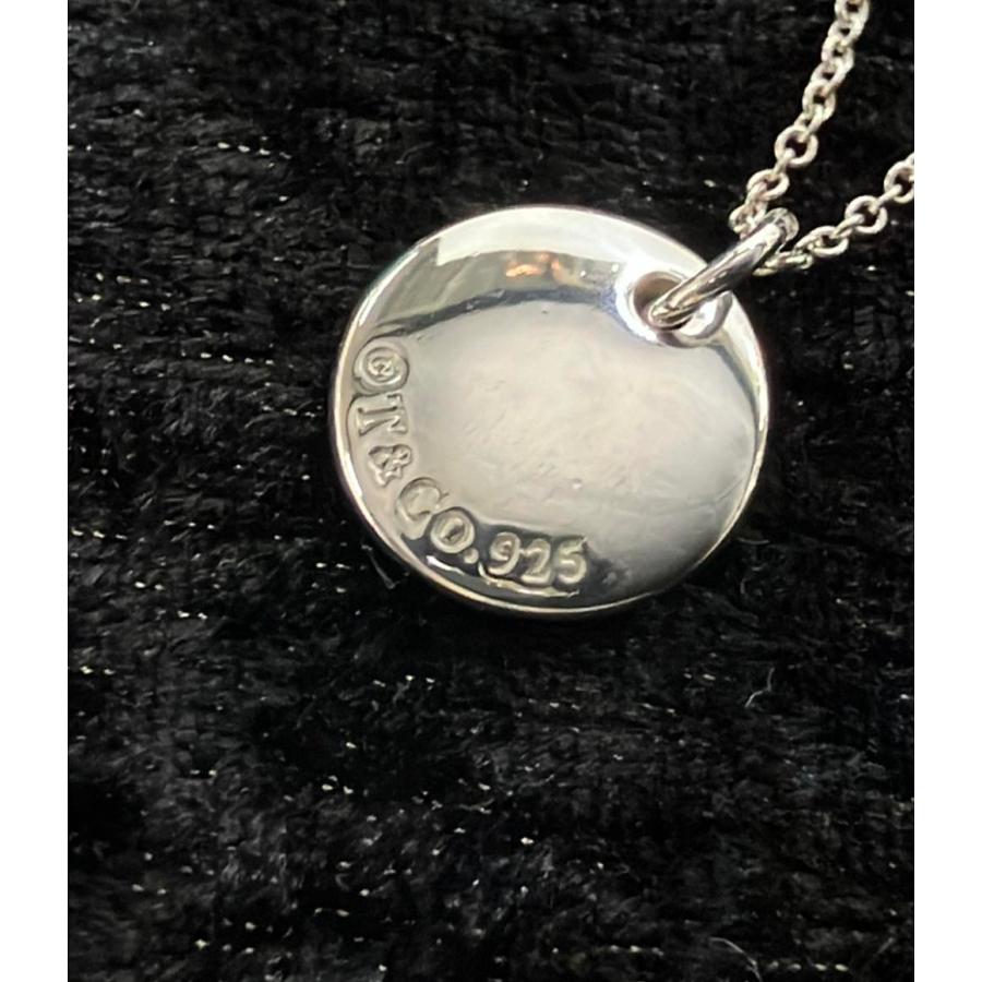 美品 ティファニー ネックレス SV925 イニシャルA プレート ラウンド