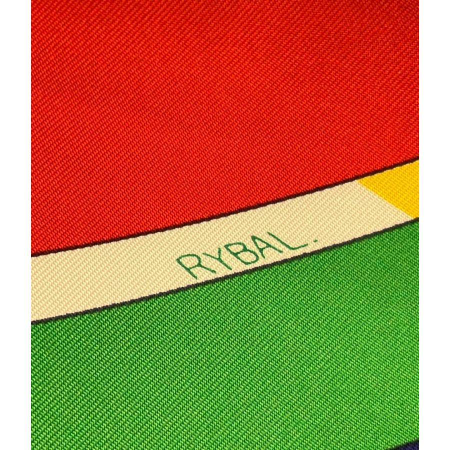 美品 エルメス スカーフ カレ90 シルク100% 自由への車輪 En Roue