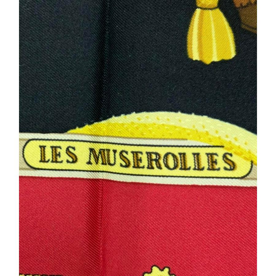 エルメス スカーフ シルク100% カレ90 LES MUSEROLLES レディース