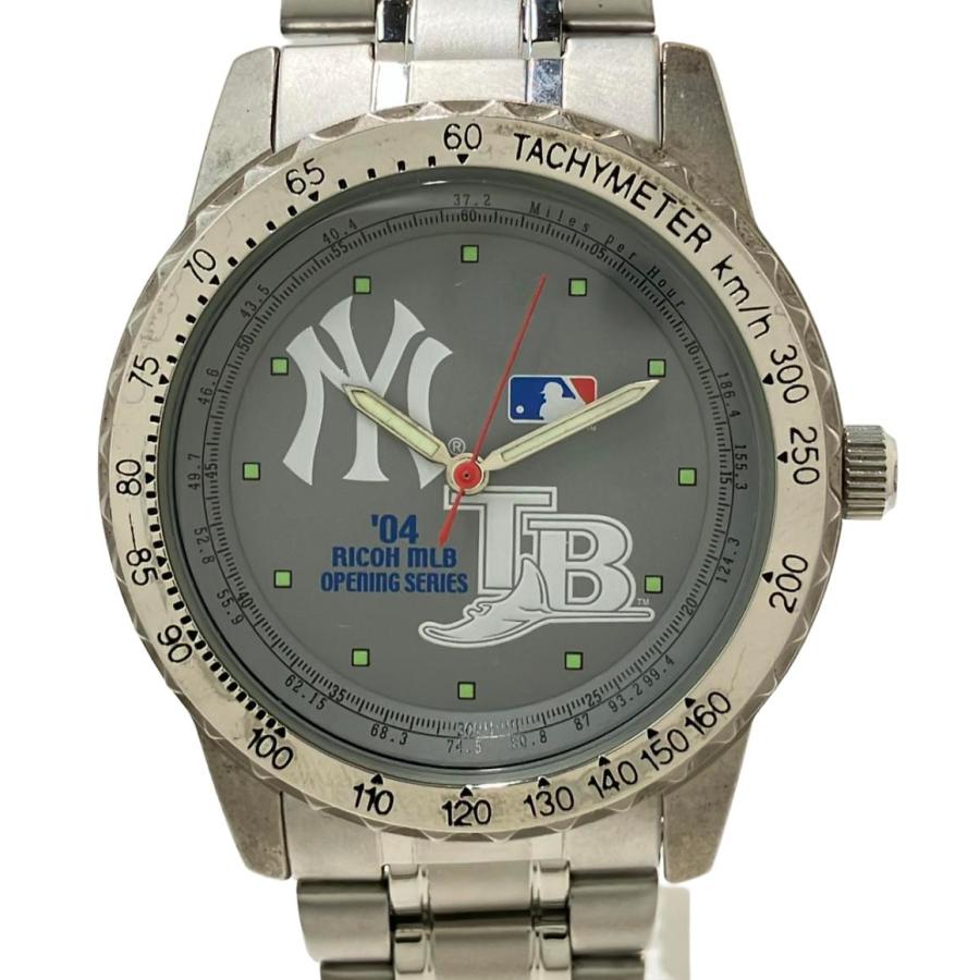 メジャーリーグ　オープン戦　記念　　　　腕時計　RICOH　2004 リコー 腕時計 2004年MLB開幕戦記念 クオーツ グレー メンズ RICOH