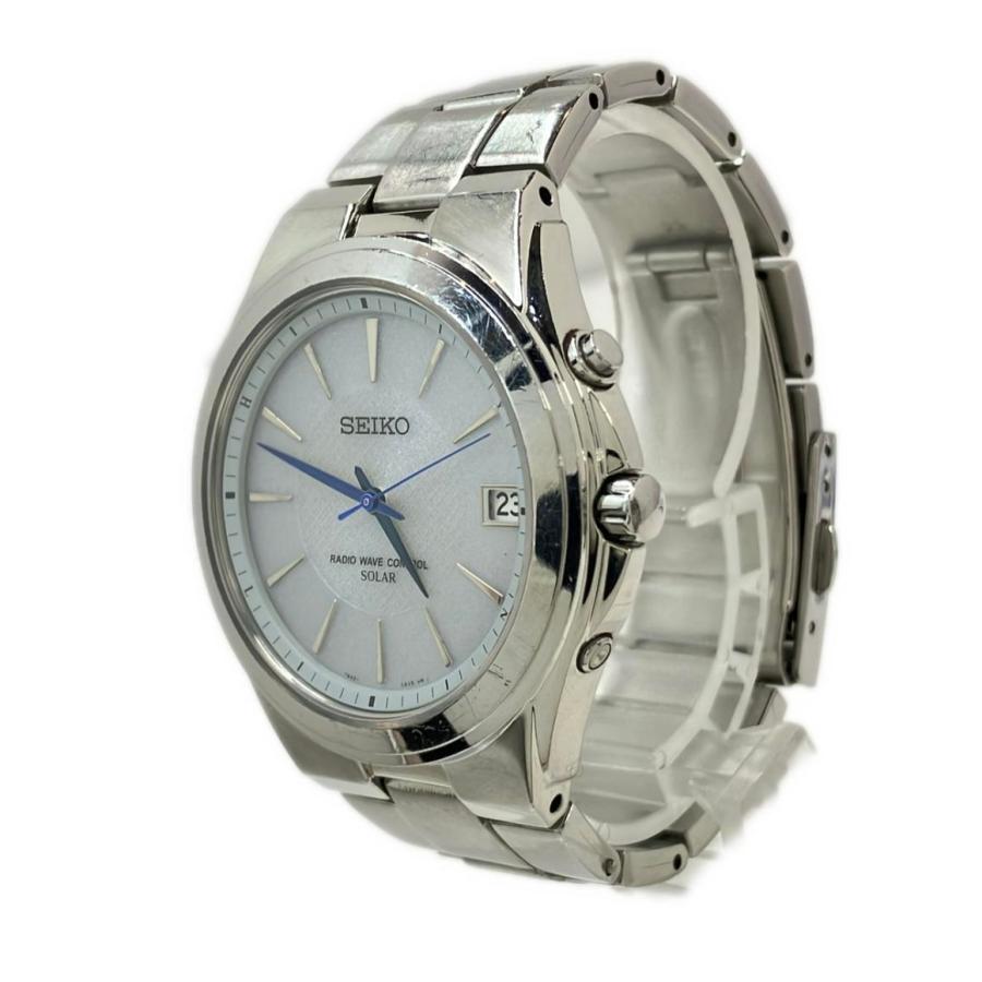 セイコー 腕時計 ソーラー シルバー 7B42-0AL0 メンズ SEIKO 中古