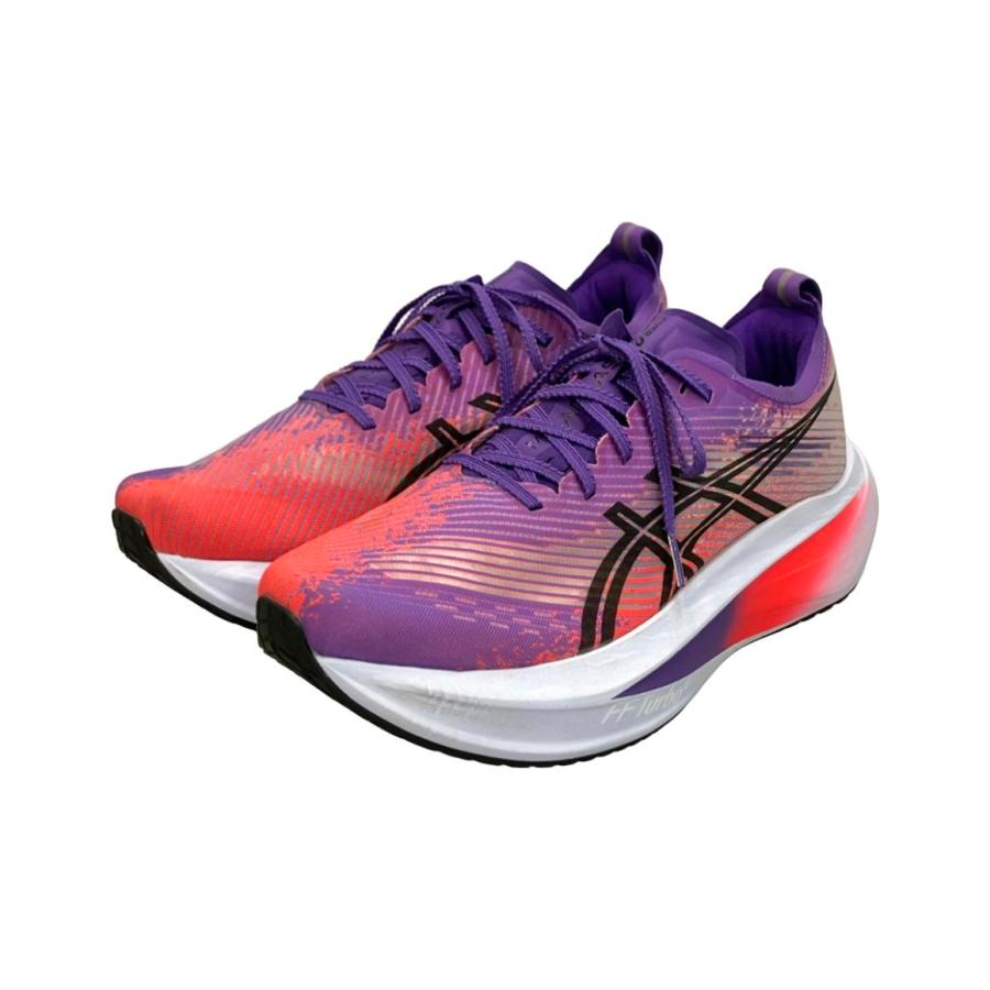 メガブラスト MEGABLAST ASICS ランニングシューズ 紫/オレンジ アシックス ローカットスニーカー 厚底 ランニングシューズ メガ