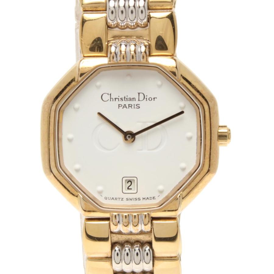 クリスチャンディオール 腕時計 クオーツ ホワイト レディース