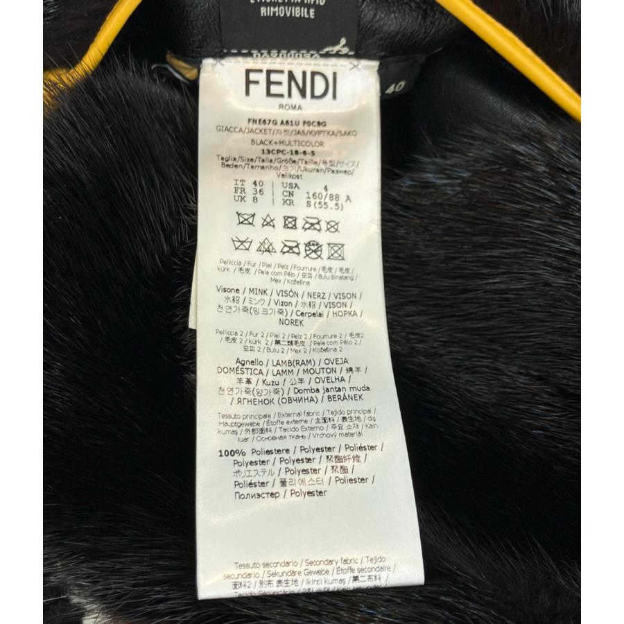 フェンディ フィラ ミンクファージャケット リバーシブル FNE67G A61U