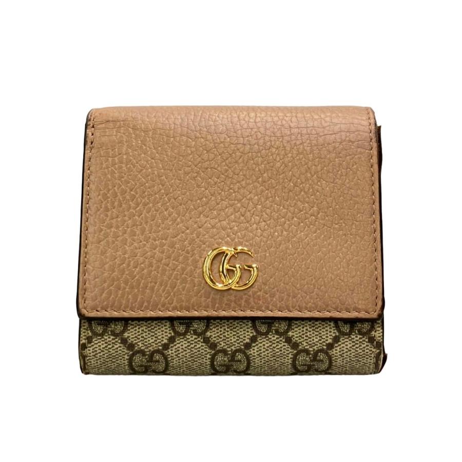 グッチ 二つ折り財布 GGマーモント 598587 2149 レディース GUCCI グッチ 二つ折り財布 GGマーモント 598587 2149 レディース GUCCI 中古