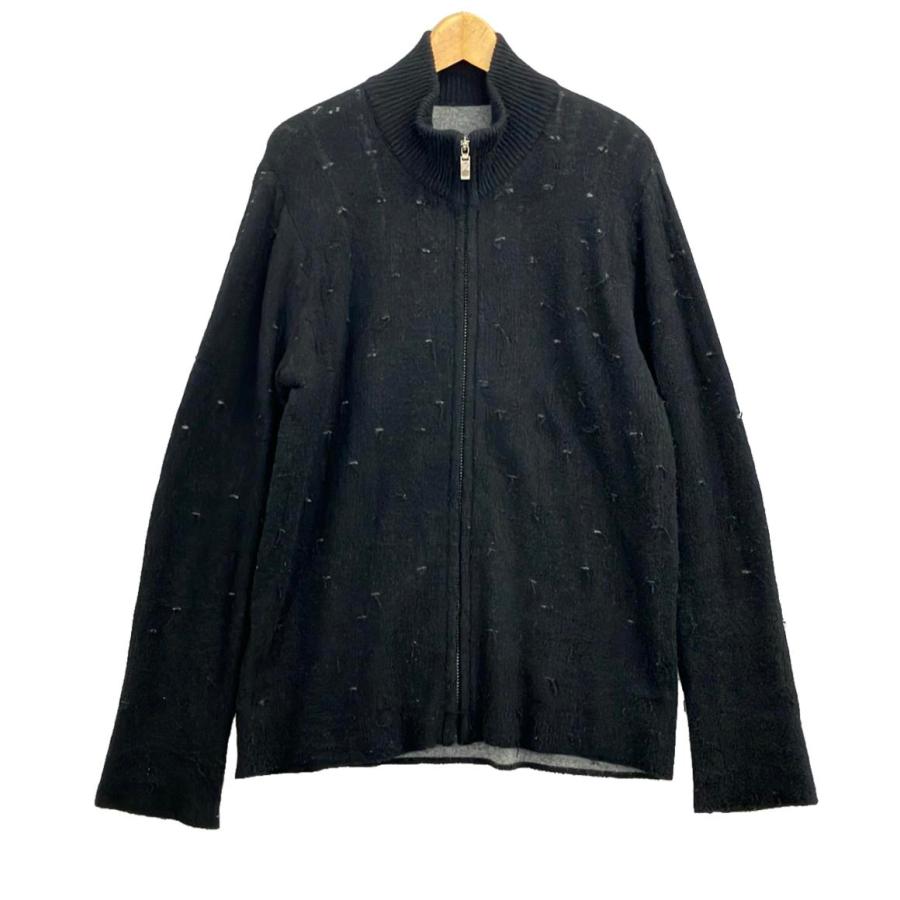 ルシアンペラフィネ ニットカーディガン ダメージ加工 メンズ SIZE XL 