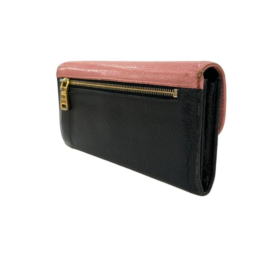 ミュウミュウ長財布(新中古 ほぼ新品です) ミュウ 長財布 レザー レディース Miu 中古 : Rehello by BOOKOFF
