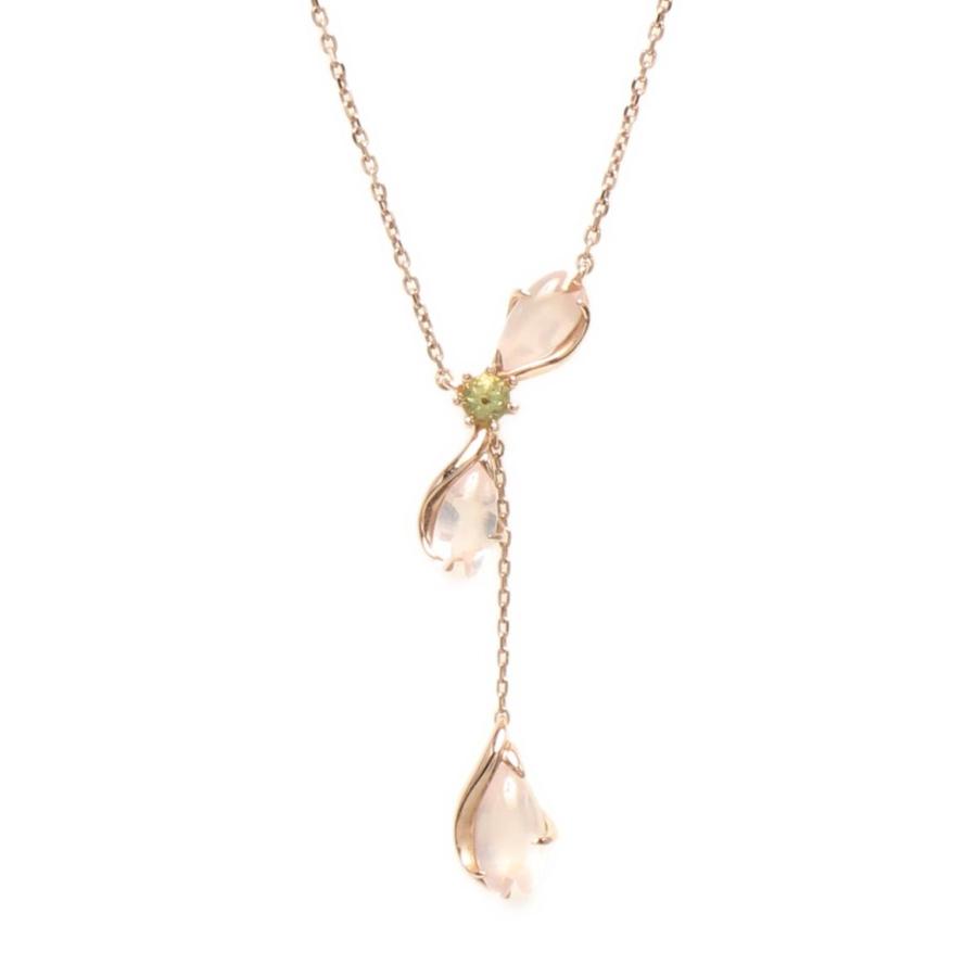 美品 スタージュエリー ネックレス K10 ローズクォーツ ペリドット レディース STAR JEWELRY 中古 | 