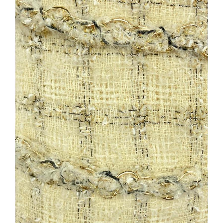 CHANEL ノースリーブ　ツイード　ワンピース 34 CHANEL 美品/国内正規 シャネル P62392V47991 ノースリーブ ツイード