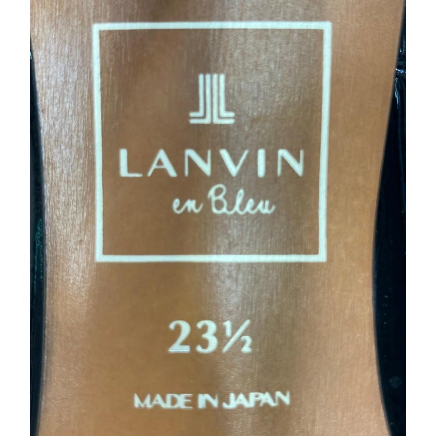 ランバンオンブルー リボンモチーフ エナメルパンプス 2400 レディース
