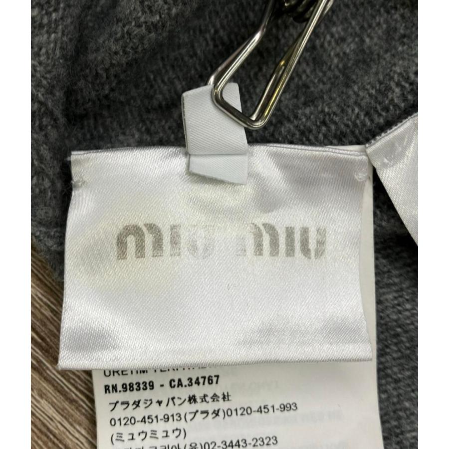 【洗練されたデザイン】MIUMIU シェブロンウールバスク 新品 miumiu ミュウミュウ シェブロン ウール シュシュ ブラック
