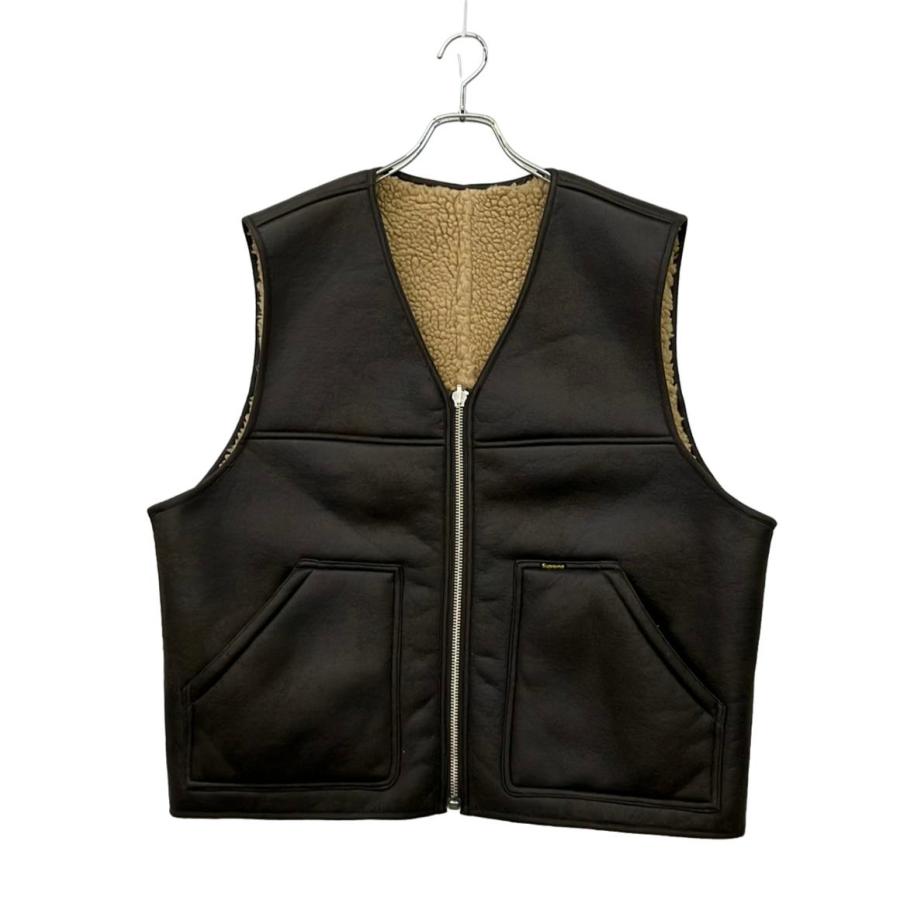 シュプリーム フェイクファー ベスト Reversible Faux Shearling Work