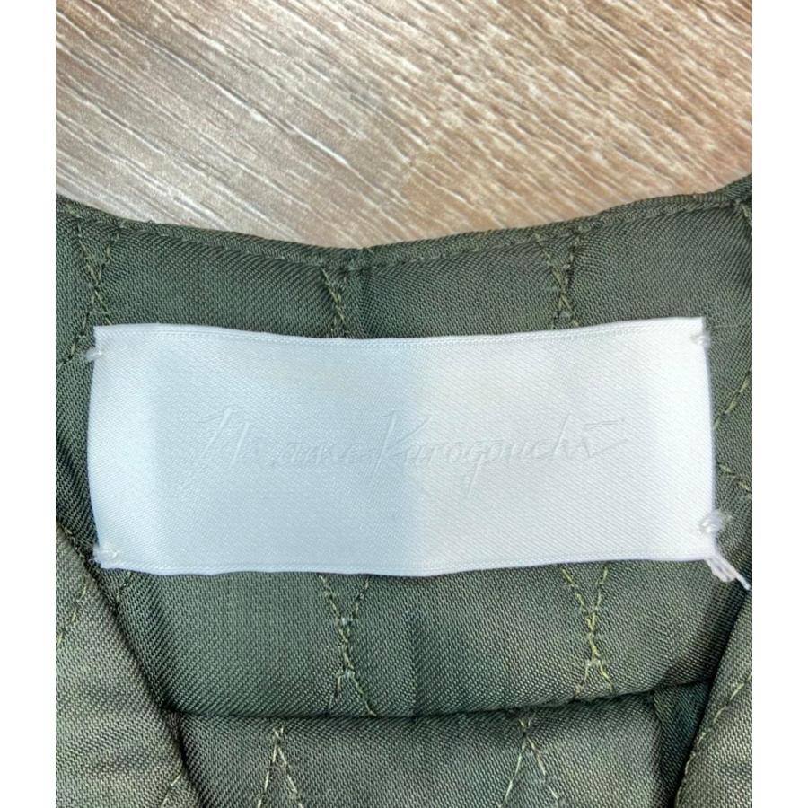 訳あり マメクロゴウチ ベスト アルパカ カーキ MM22FW-JK049 レディース SIZE 2 (M) mame kurogouchi 訳あり マメクロゴウチ ベスト アルパカ カーキ MM22FW-JK049