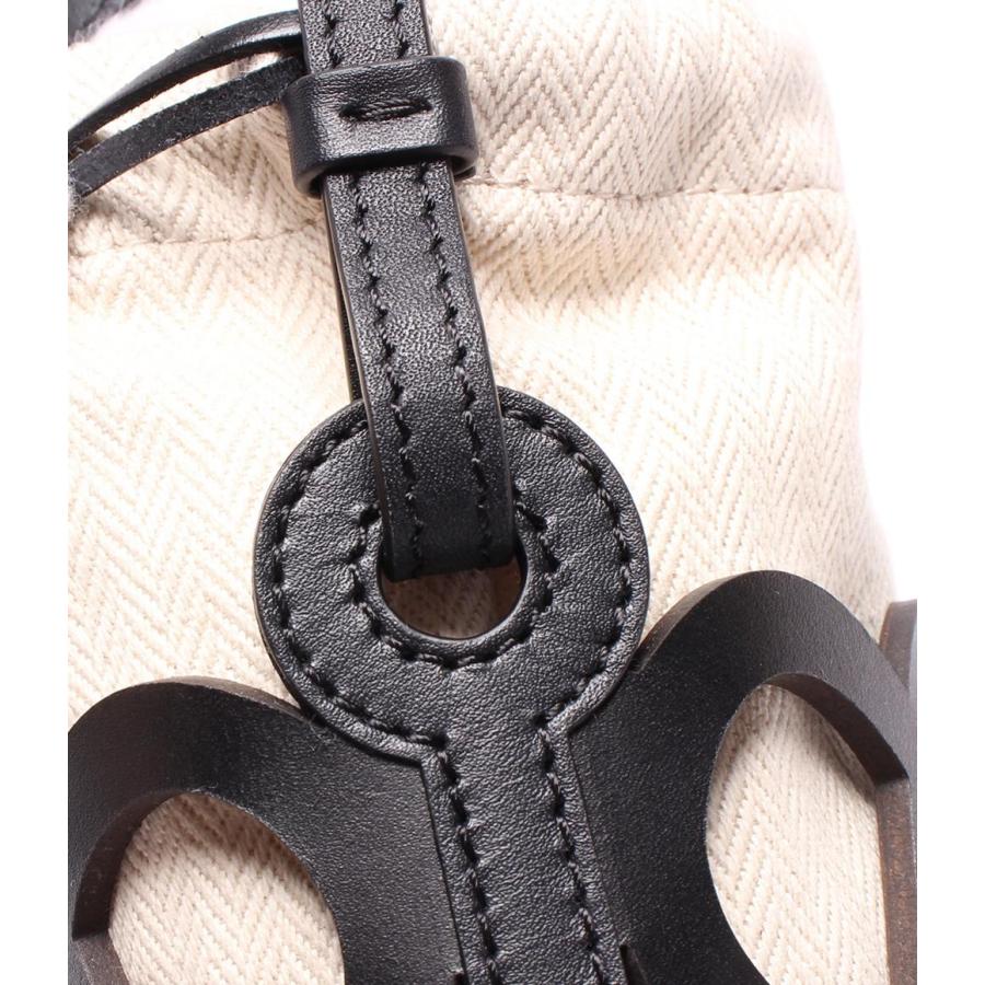 美品 ロエベ ショルダーバッグ 巾着 アナグラム カットアウト ポケット