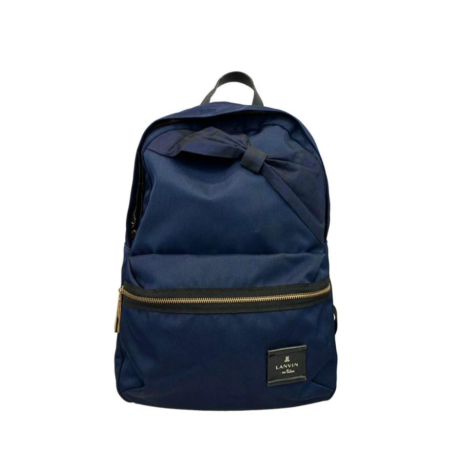 LANVIN en blue リュック ミ二リュック リボンリュック ネイビー 美品