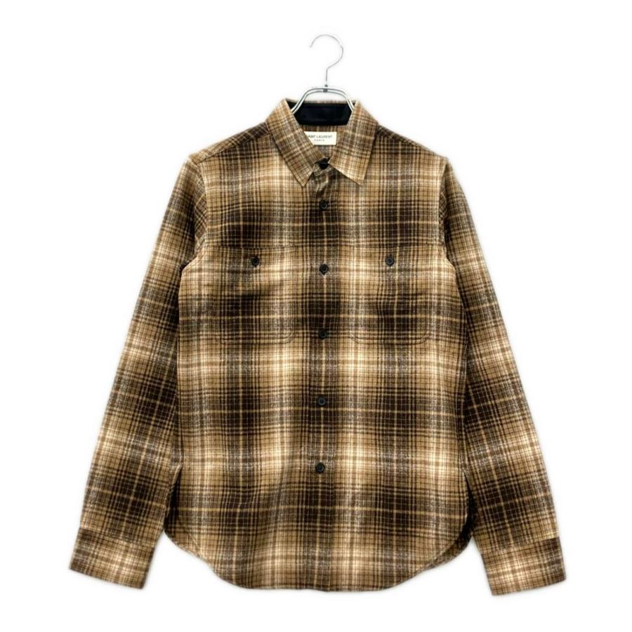 サンローラン 長袖 チェック シャツ 326821 Y613B メンズ SIZE S SAINT