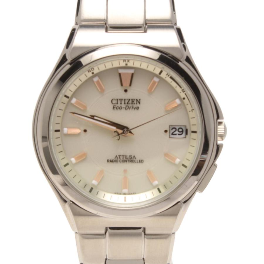 稼働 CITIZEN シチズン アテッサ H110 電波ソーラー メンズ 腕時計 美品 シチズン 腕時計 アテッサ ソーラー H110-T011331 メンズ