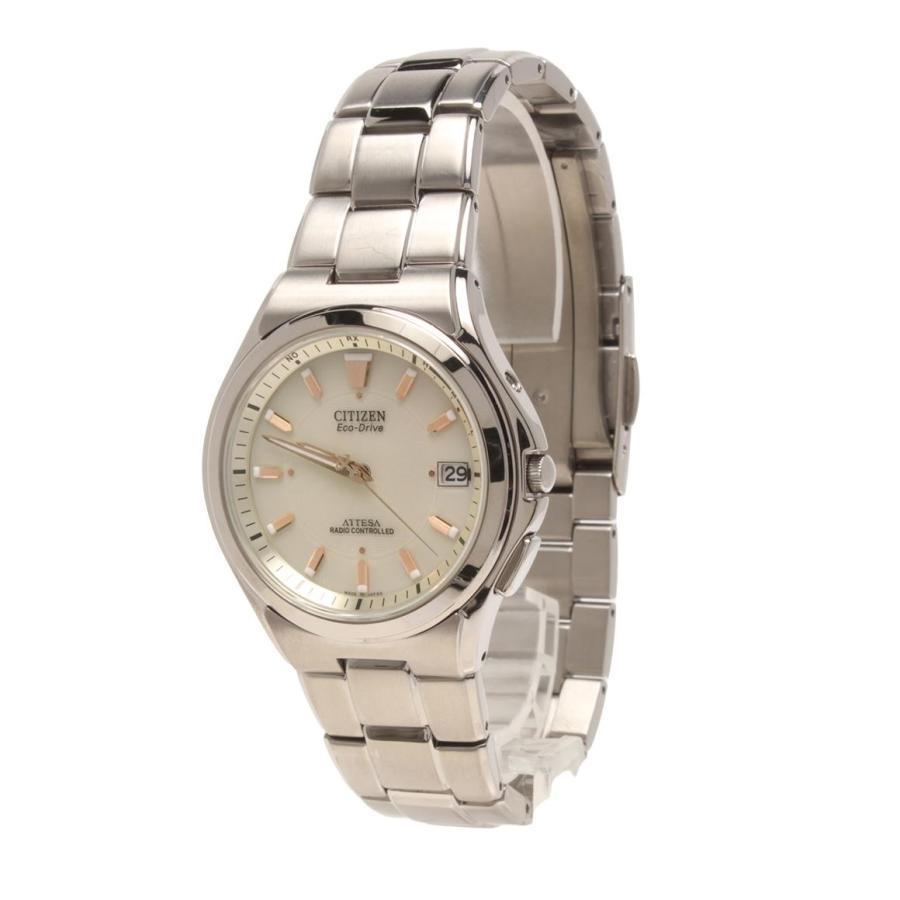 シチズン　CITIZEN　腕時計　アテッサH110-T011331電波時計 美品 シチズン 腕時計 アテッサ ソーラー H110-T011331 メンズ