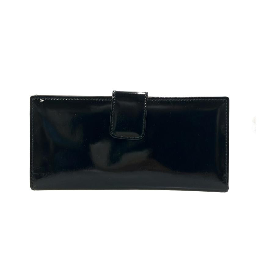 ☆オススメ☆ GUCCI 長財布 ブラック エナメル ロゴプレート グッチ ダブルホック 長財布 エナメル 035 3731 1922 5 レディース