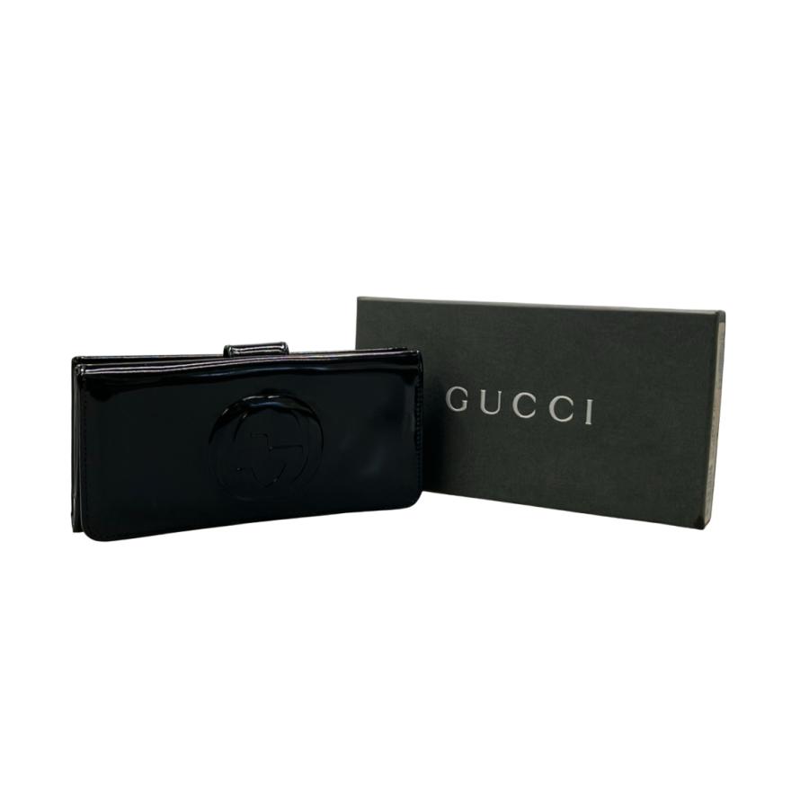 グッチ ダブルホック 長財布 エナメル 035 3731 1922 5 レディース