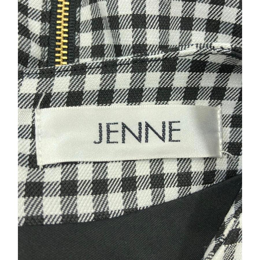 タグ付き未使用 ジェンヌ ペプラムブラウスギンガムチェック サイズL 美品 ジェンヌ ギンガムチェックぺプラムブラウス レディース