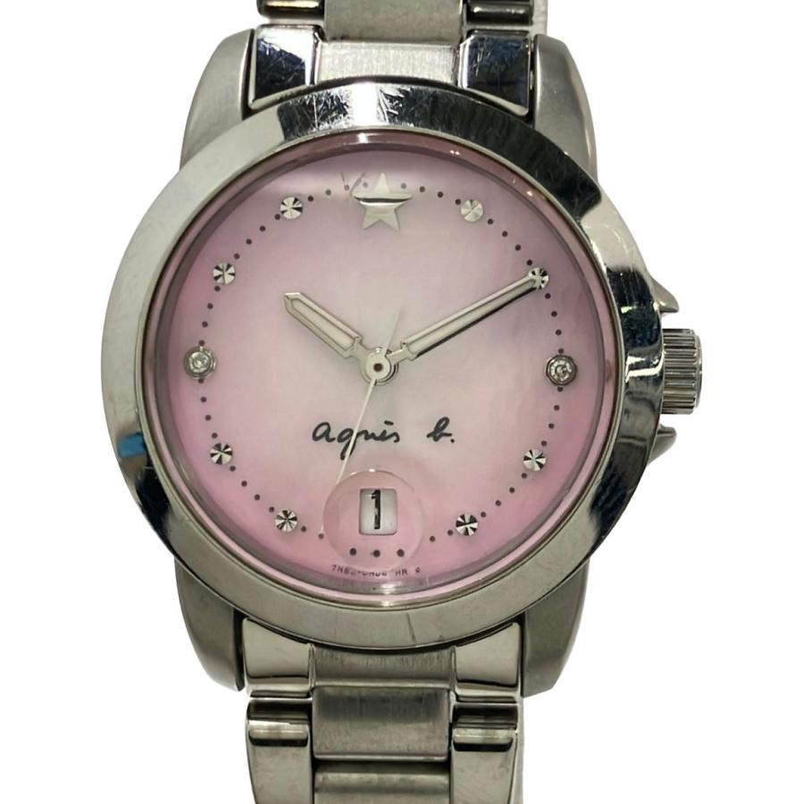 アニエスベー 腕時計 クオーツ シルバー 7N82-0BM0 レディース agnes b