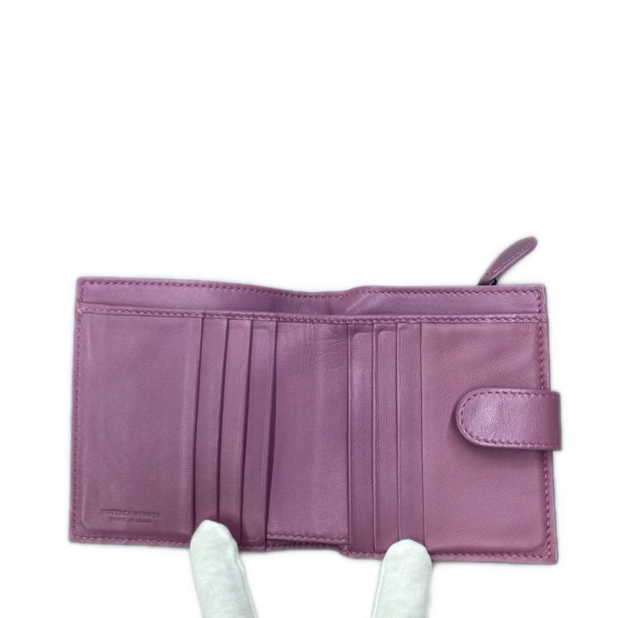 未使用品✨　ボッテガヴェネタ　イントレチャート　二つ折り財布　ラベンダー ボッテガ・ヴェネタ 二つ折り財布 イントレチャート レディース
