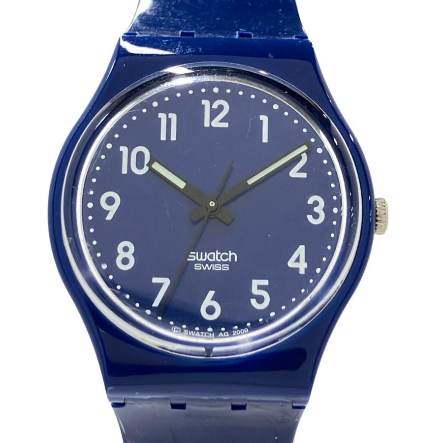 スウォッチ 腕時計 クオーツ ネイビー ユニセックス Swatch 中古 