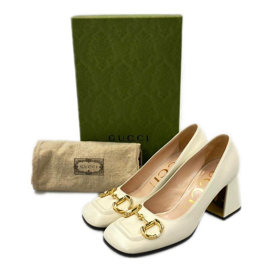グッチ パンプス チャンキーヒール レディース SIZE 38 1/2 (XL) GUCCI 