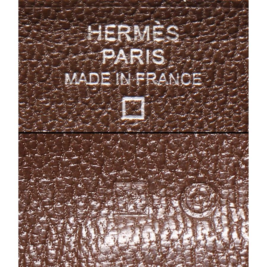 エルメス 長財布 □P刻印 シルバー金具 クロコダイル アリゲーター ベアンスフレ レディース メンズ HERMES 中古の画像