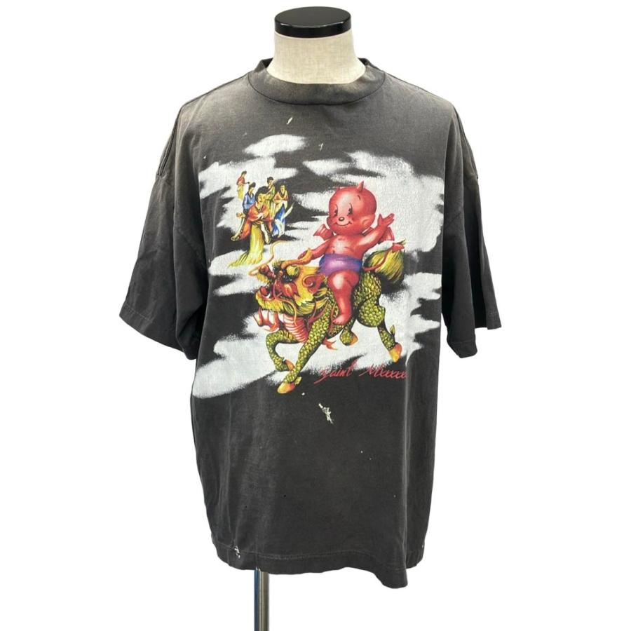 Saint micheal セントマイケル　Tシャツ　ダメージ　ヴィンテージ セント マイケル 半袖Tシャツ ダメージ加工 メンズ SIZE XL