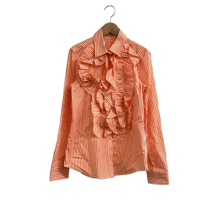 ジルサンダー JIL SANDER 長袖シャツ ストライプ フリル レディース 34 ジルサンダー 長袖シャツ ストライプ フリル レディース SIZE 34 (XS