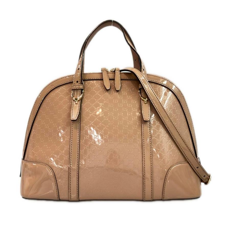 GUCCI グッチ　ハンドバッグ　ショルダー エナメル グッチ 2way エナメルハンドバッグ ショルダーバッグ 斜め掛け