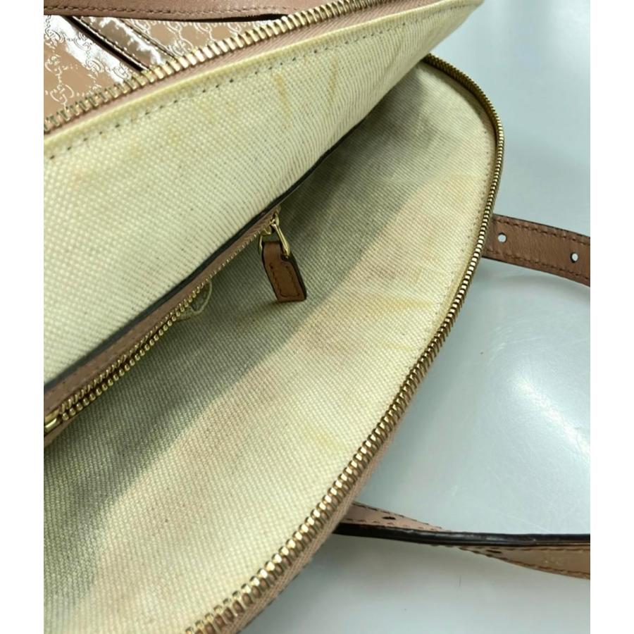 グッチ 2way エナメルハンドバッグ ショルダーバッグ 斜め掛け シマ