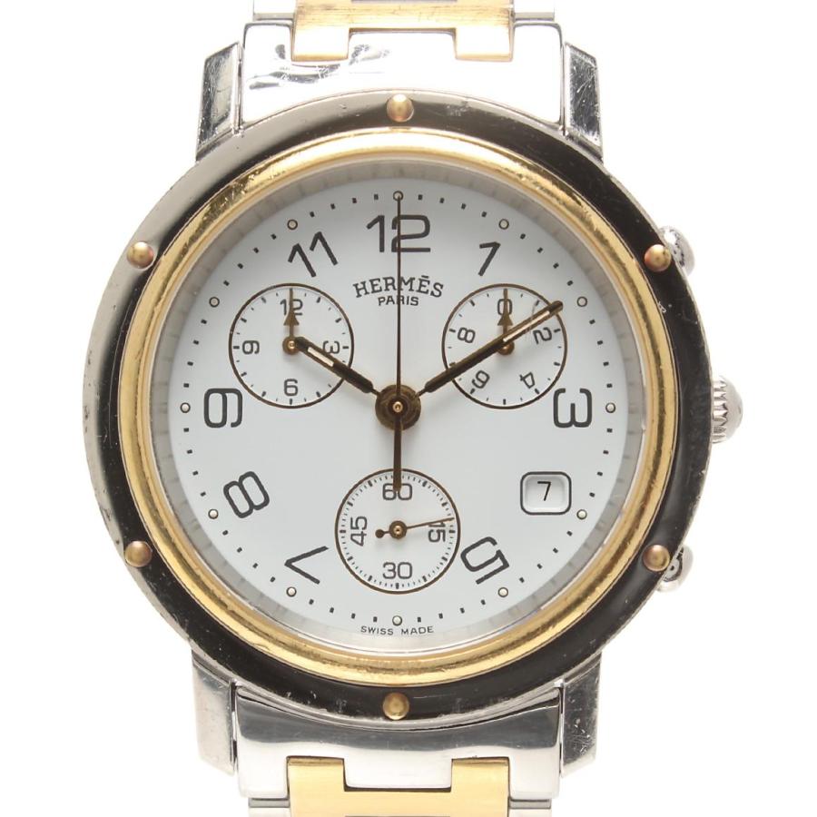 エルメス 腕時計 クリッパー クオーツ ホワイト CL1.920 メンズ HERMES