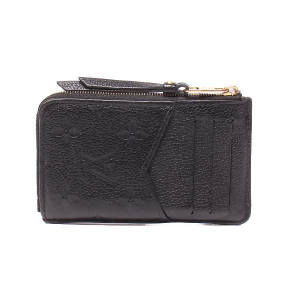 中古 ルイ ヴィトン LOUIS VUITTON M69421 ユニセックス カードケース モノグラムアンプラント ブラック レザー ルイ・ヴィトン カードケース コインケース ポルト カルト レクト