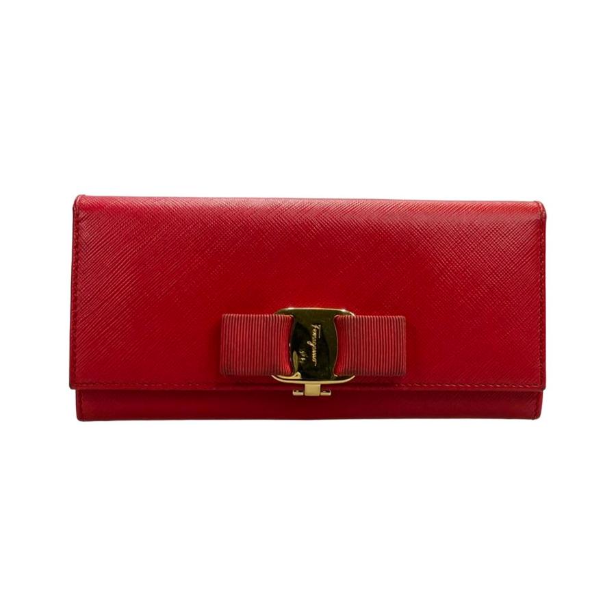 サルヴァトーレフェラガモ 二つ折り財布 ヴァラ レディース