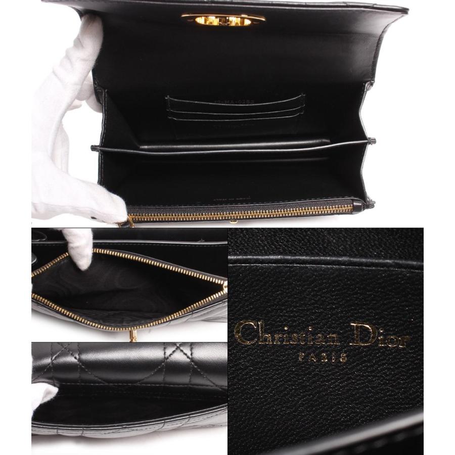 クリスチャンディオール レザーショルダーバッグ ゴールド金具