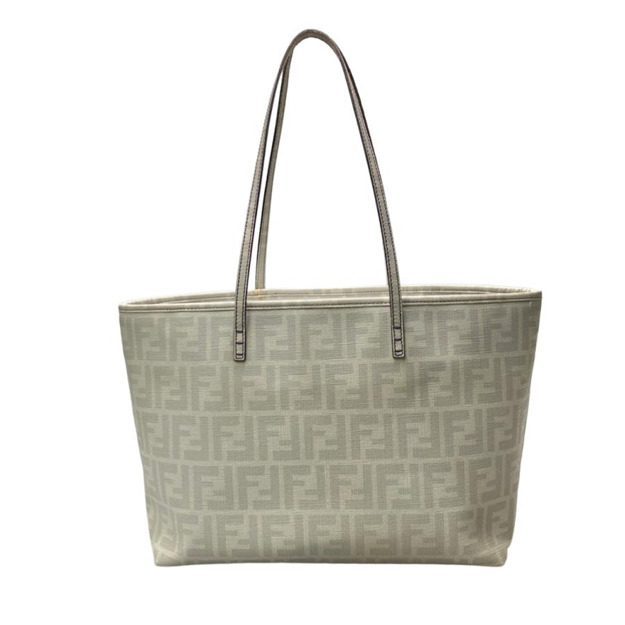 ゆ*ん様 FENDI ハンドバッグ トートバッグ ズッカ柄 シルバーF金具　美品 フェンディ トートバッグ ズッカ 8BH198 レディース FENDI 中古